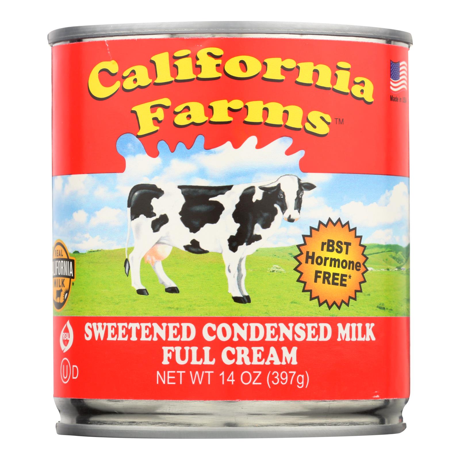 California Farms Sweetened Condensed Milk - Case Of 24 - 14 Fl Oz. - GreatEagleInc