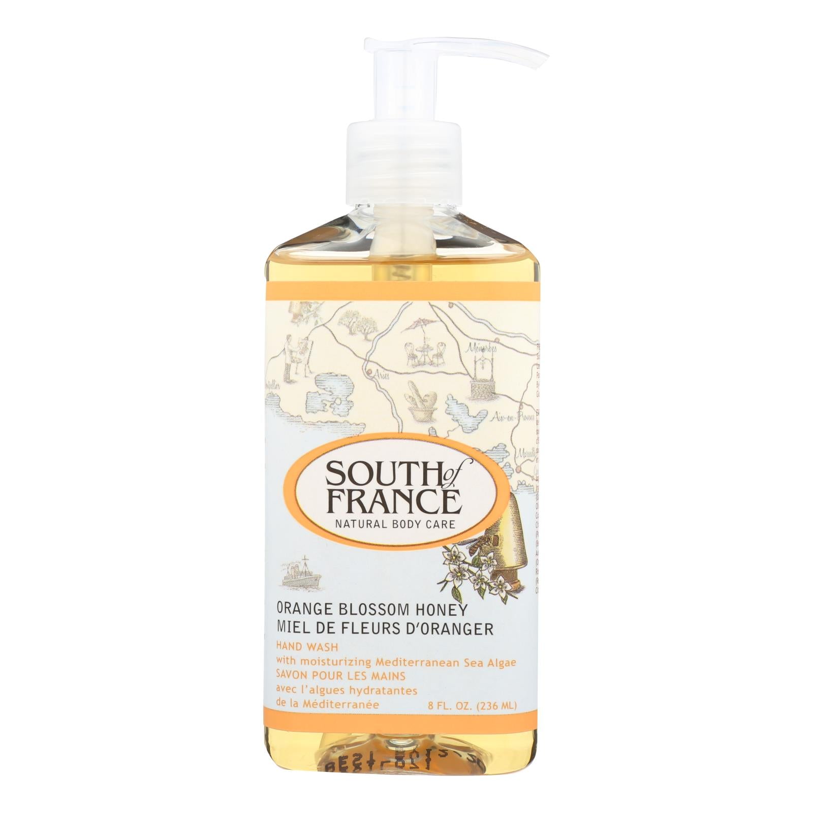 South Of France Hand Wash - Orange Blossom Honey - 8 Oz - 1 Each - GreatEagleInc