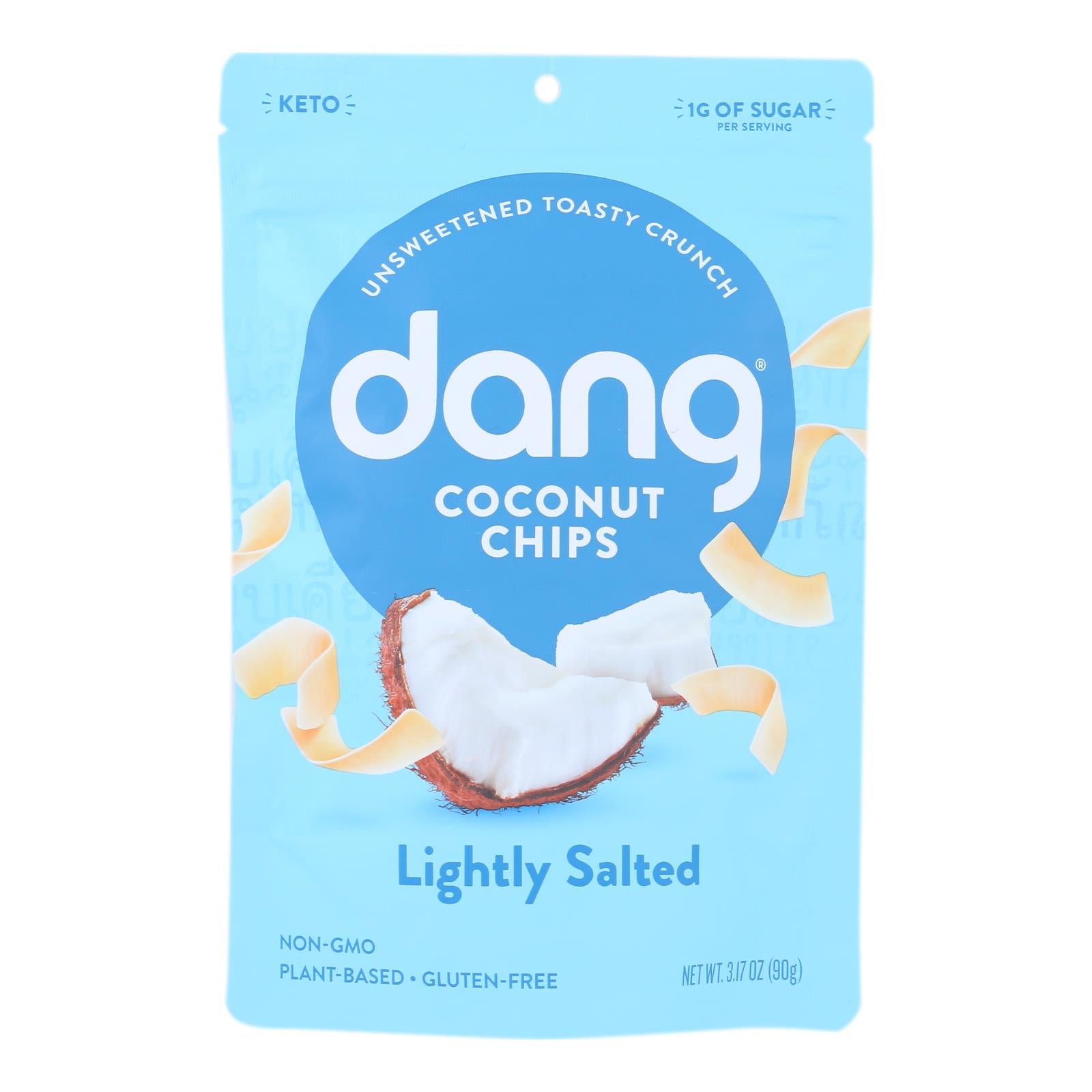 Dang - Toasted Coconut Chips - Lightly Salted - Case Of 12 - 3.17 Oz. - GreatEagleInc