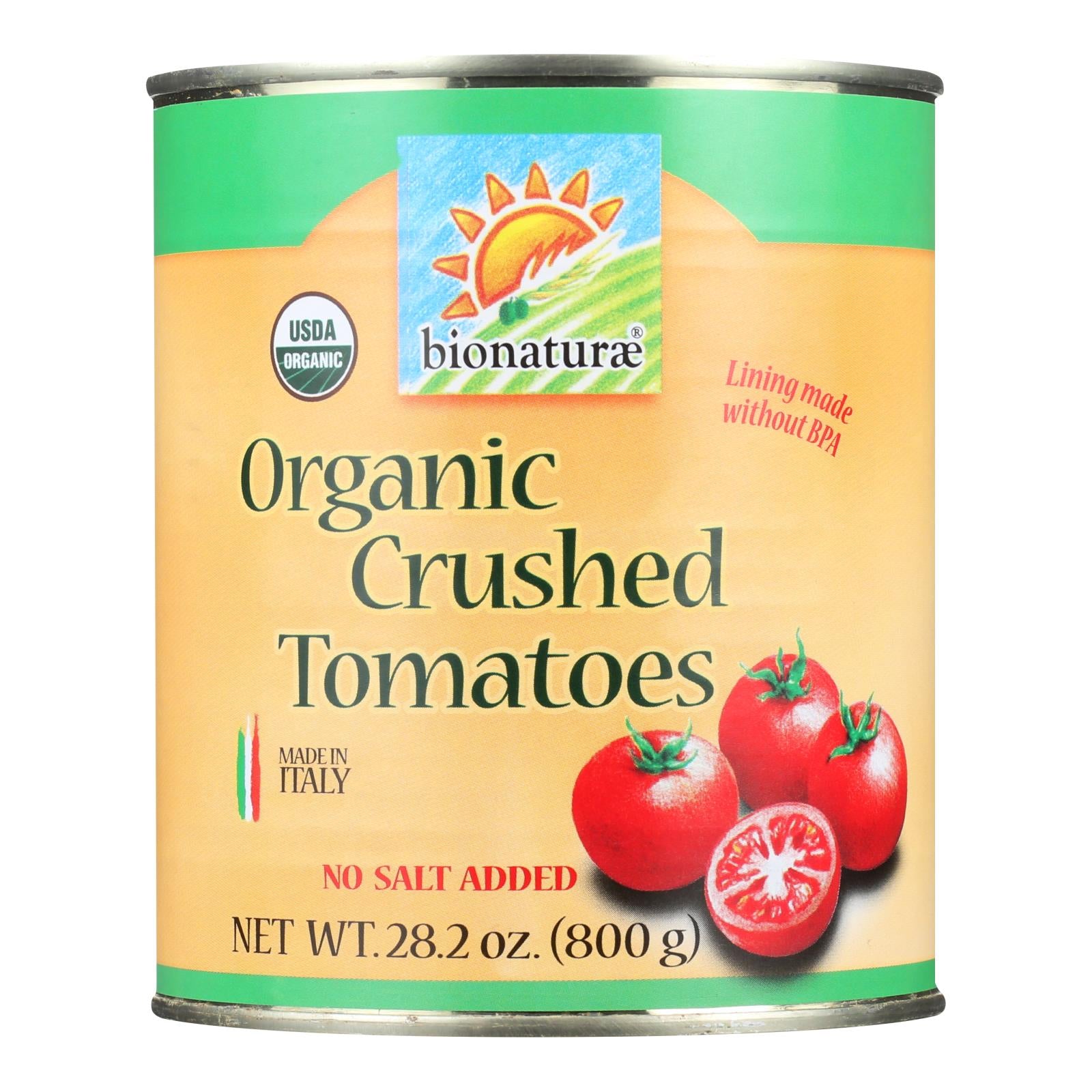 Bionaturae Tomatoes - Organic - Crushed - 28.2 Oz - Case Of 12 - Eco-Friendly Home & Grocery