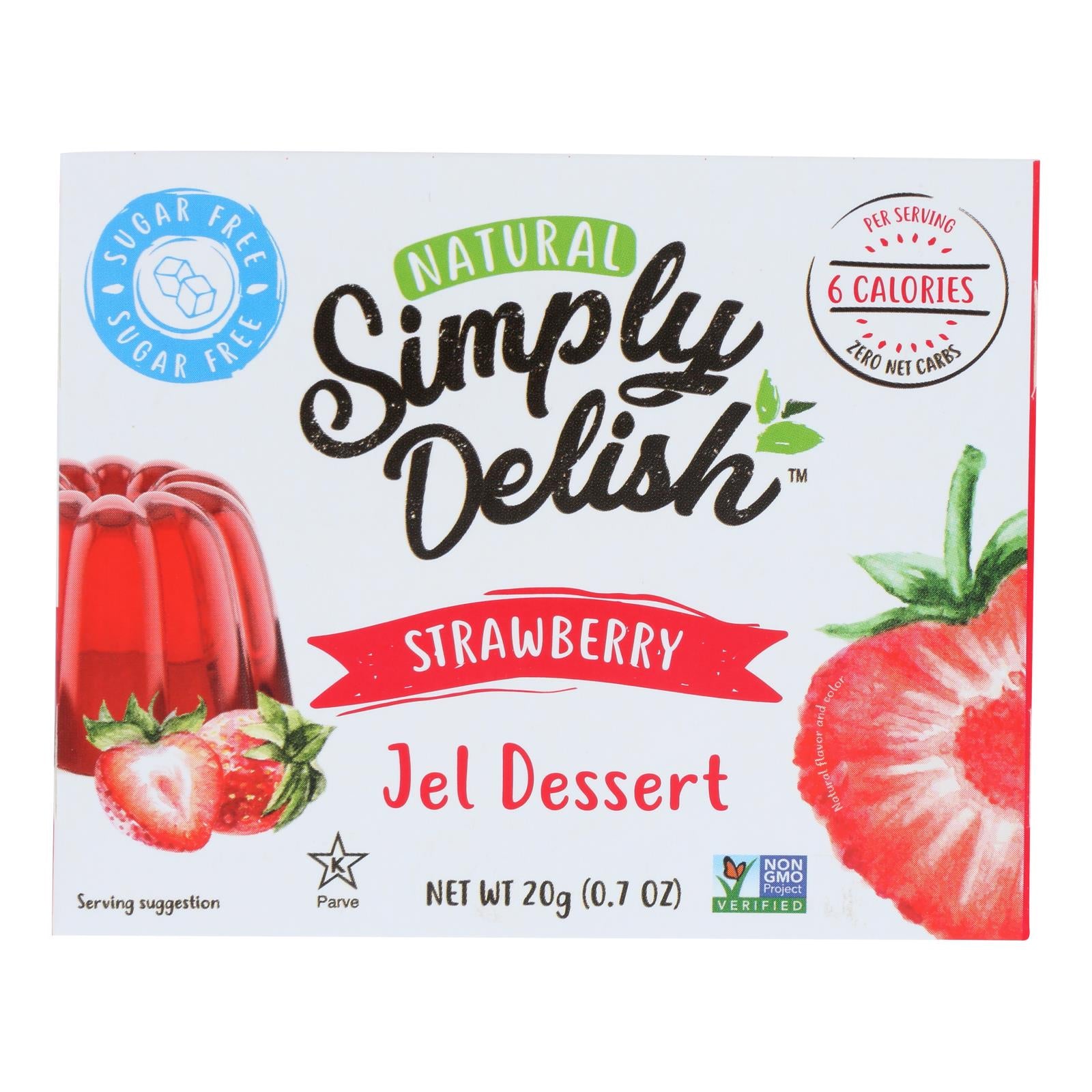 Simply Delish Jel Dessert - Strawberry - Case Of 6 - 1.6 Oz. - GreatEagleInc