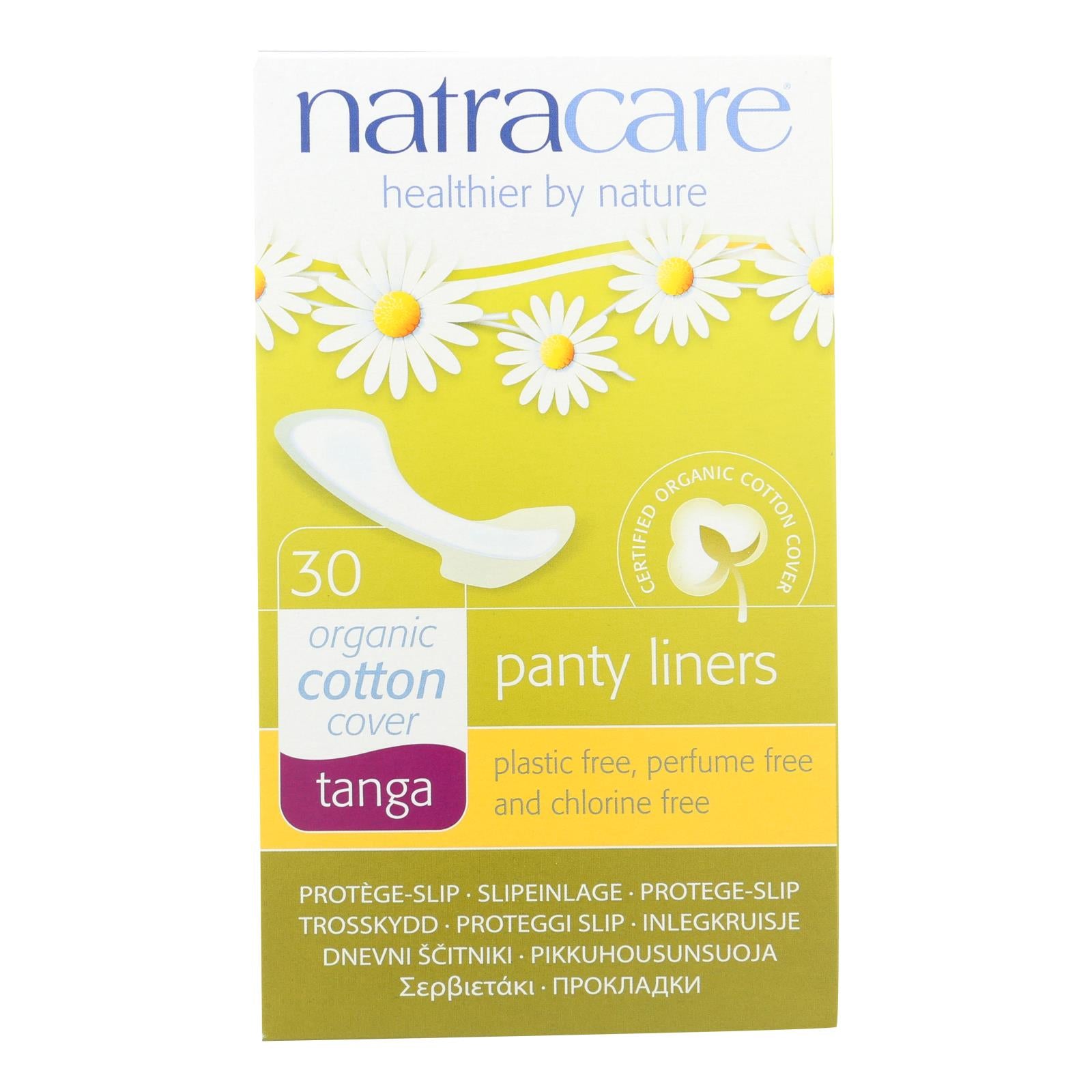 Natracare Natural Tanga Style Panty Liners - 30 Pack - Eco-Friendly Home & Grocery