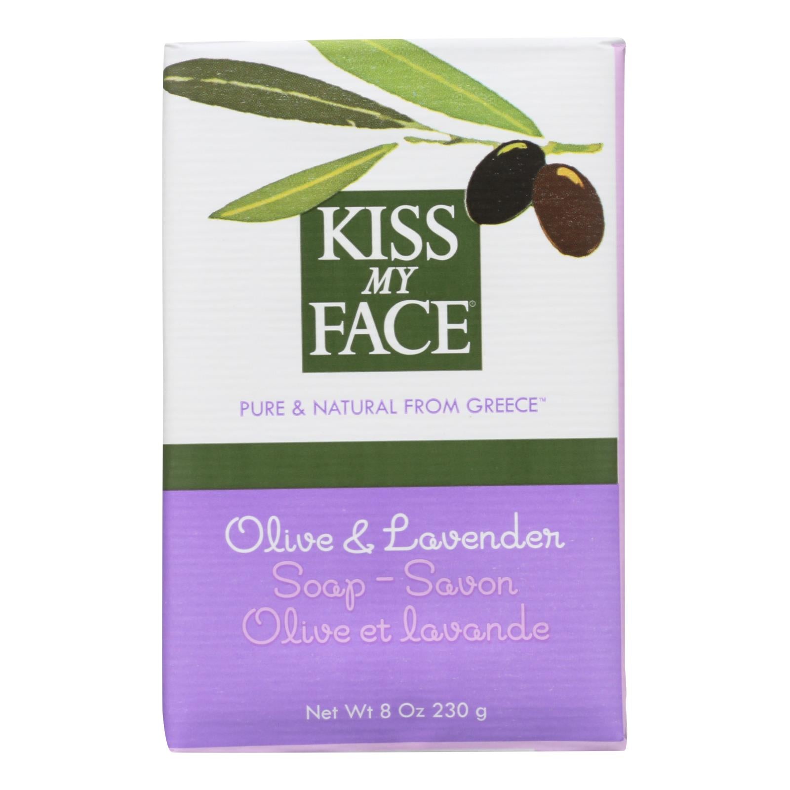 Kiss My Face Bar Soap Olive And Lavender - 8 Oz - GreatEagleInc