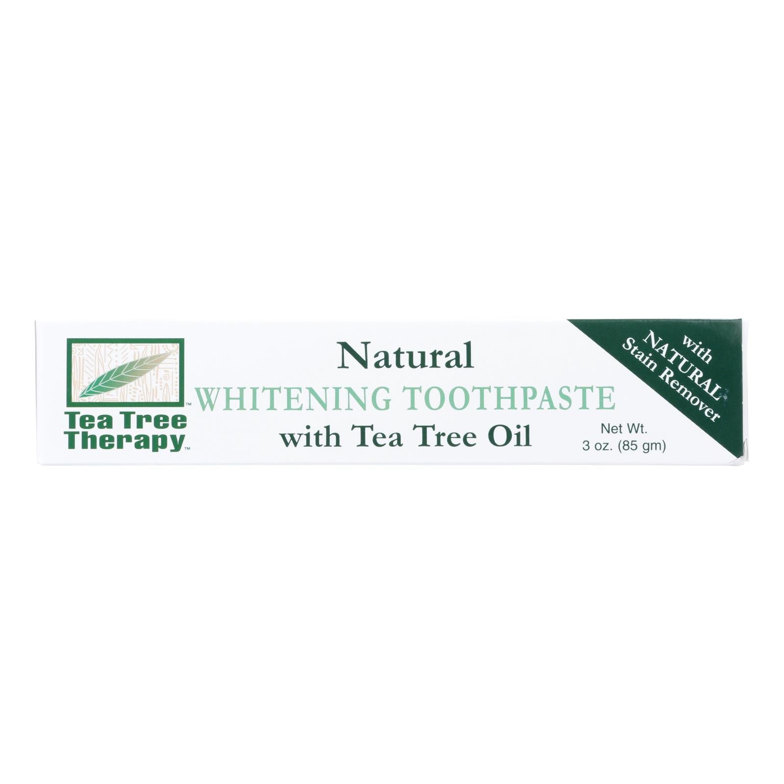Tea Tree Therapy Natural Whitening Toothpaste - 3 Oz - GreatEagleInc