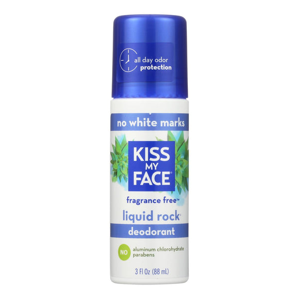 Kiss My Face Deodorant Liquid Rock Roll-on Fragrance Free - 3 Fl Oz - Eco-Friendly Home & Grocery