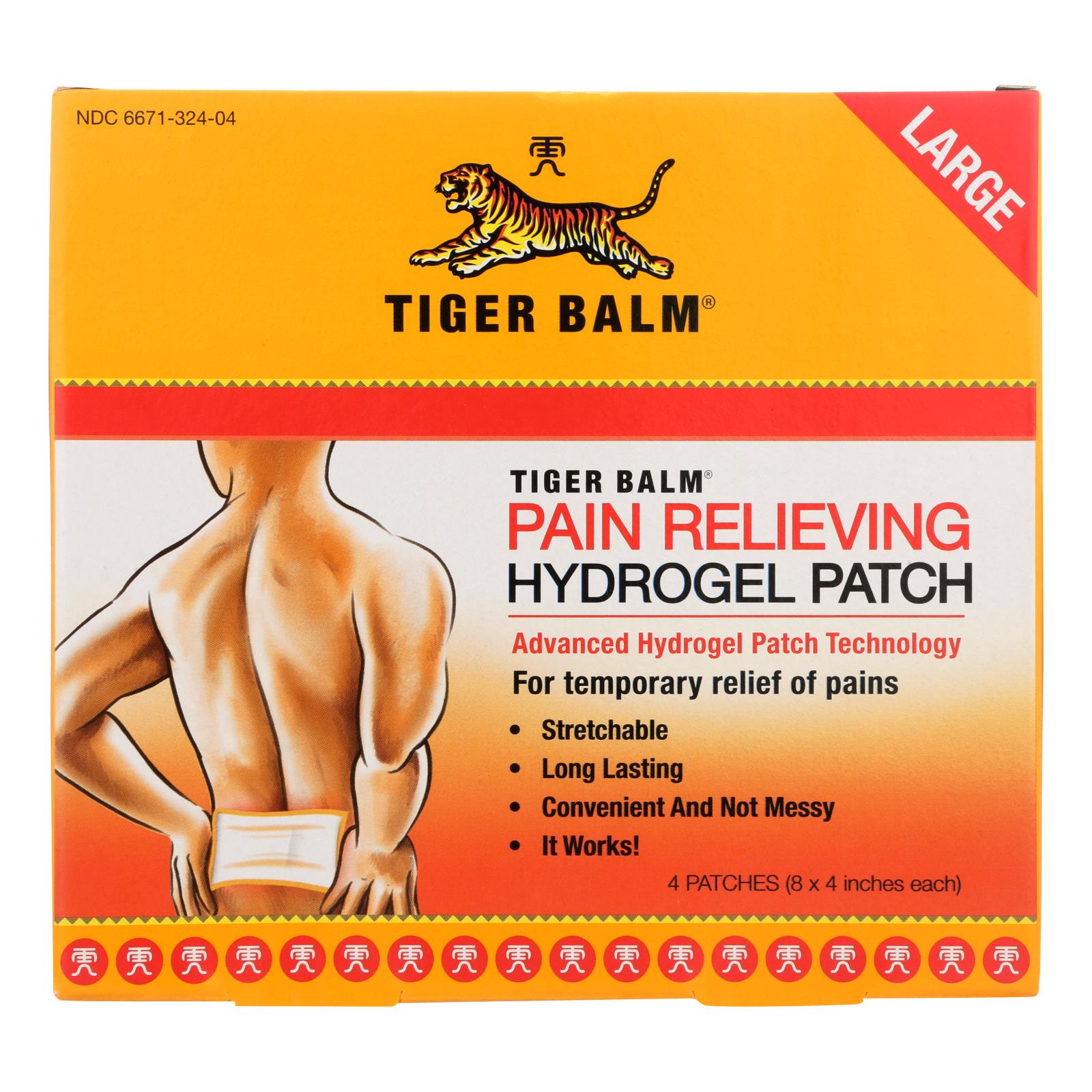 Tiger Balm Pain Relieving Large Patches - Case Of 6 - 4 Pack - GreatEagleInc