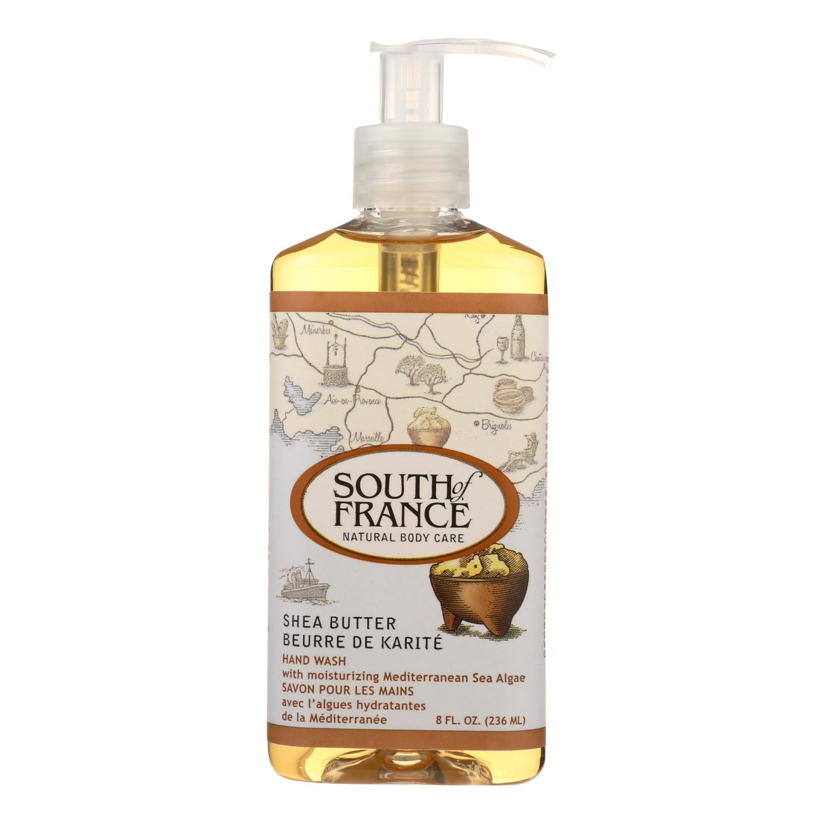 South Of France Hand Wash - Shea Butter - 8 Oz - GreatEagleInc