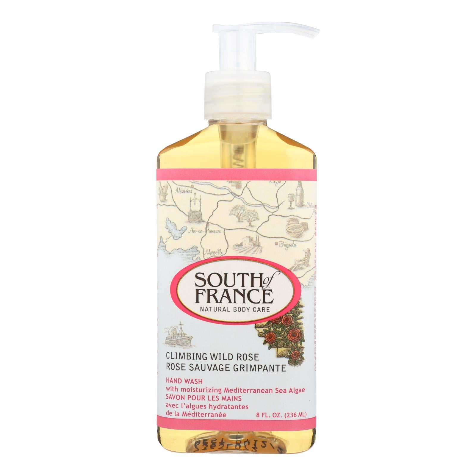 South Of France Hand Wash - Climbing Wild Rose - 8 Oz - 1 Each - GreatEagleInc