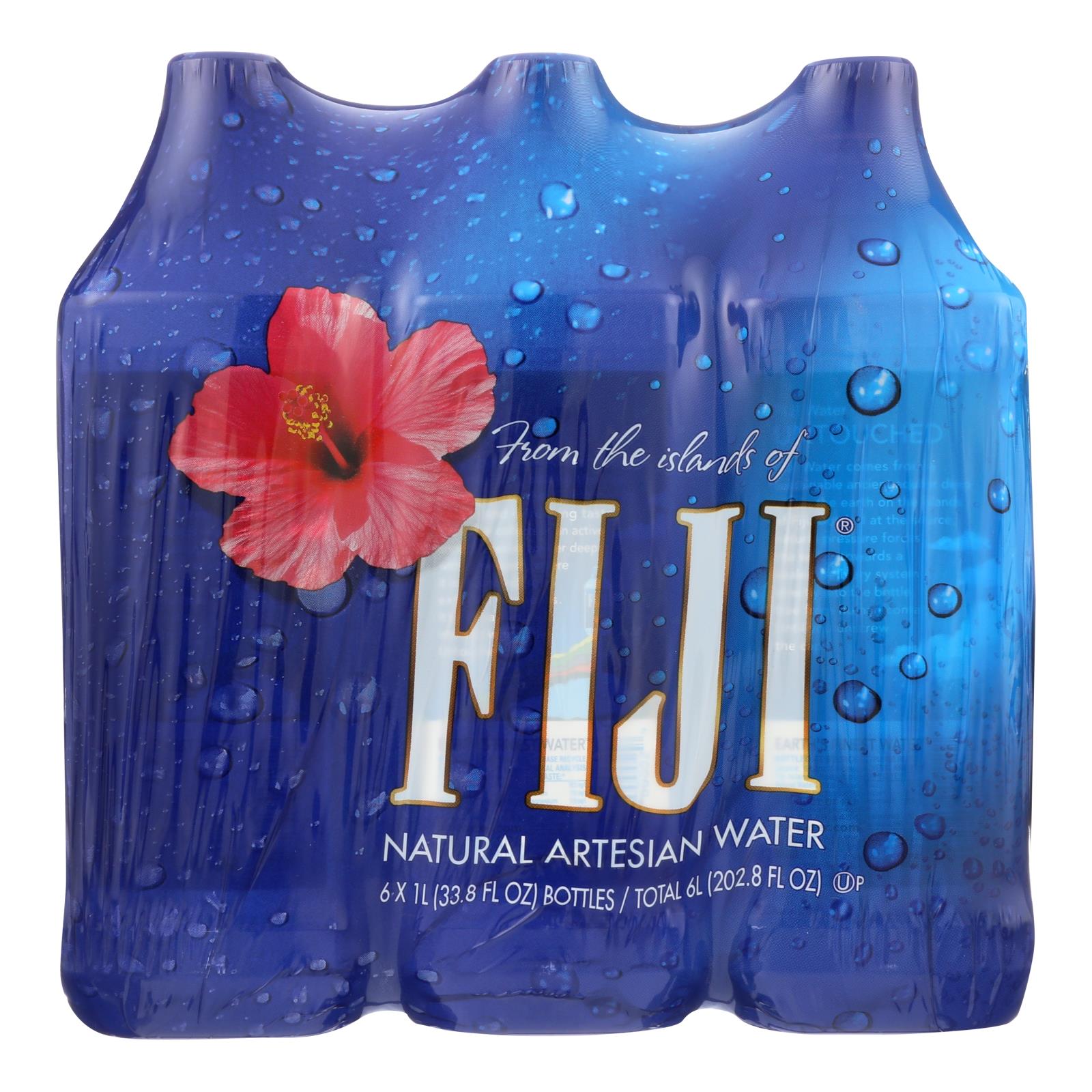 Fiji Natural Artesian Water Artesian Water -1 Liter - Case Of 2 - 6/33.8fl Oz - GreatEagleInc