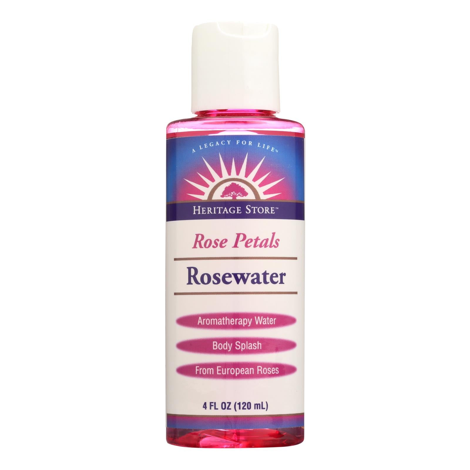 Heritage Products Rose Petals Rosewater - 4 Fl Oz - Eco-Friendly Home & Grocery