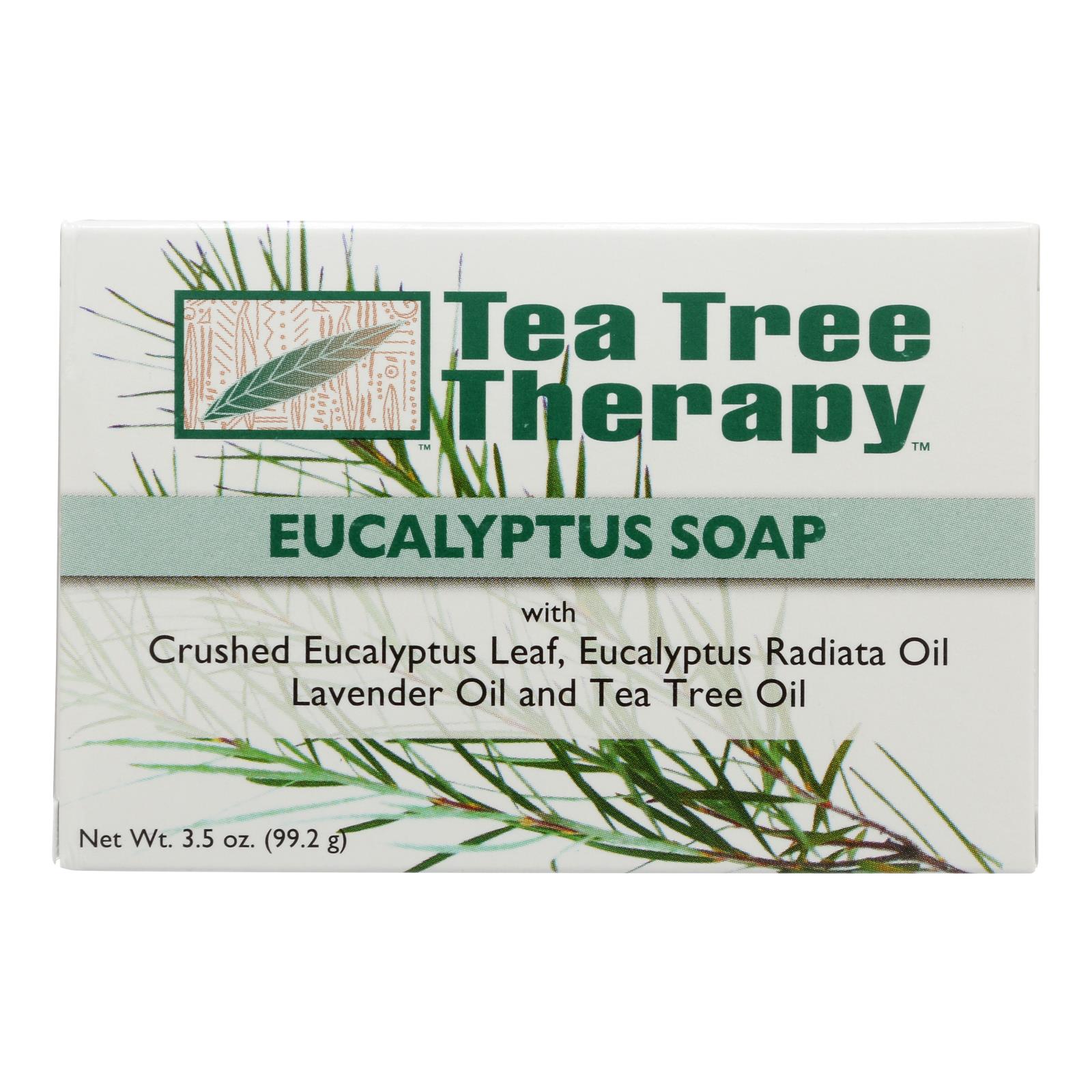 Tea Tree Therapy Eucalyptus Soap Vegetable Base - 3.5 Oz - GreatEagleInc