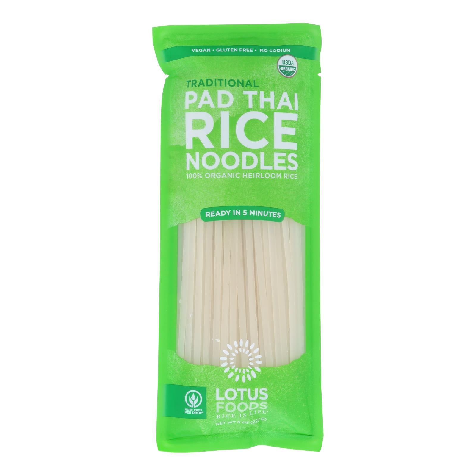 Lotus Foods Noodles - Organic - Traditional Pad Thai - Case Of 8 - 8 Oz - GreatEagleInc