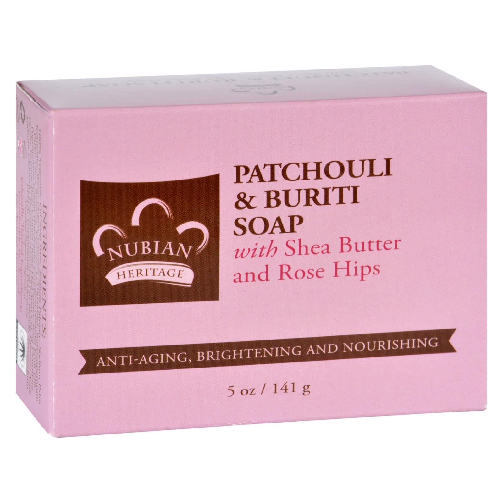 Nubian Heritage Bar Soap - Patchouli And Buriti - 5 Oz - GreatEagleInc