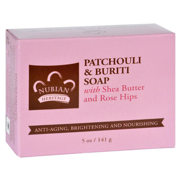 Nubian Heritage Bar Soap - Patchouli And Buriti - 5 Oz - GreatEagleInc