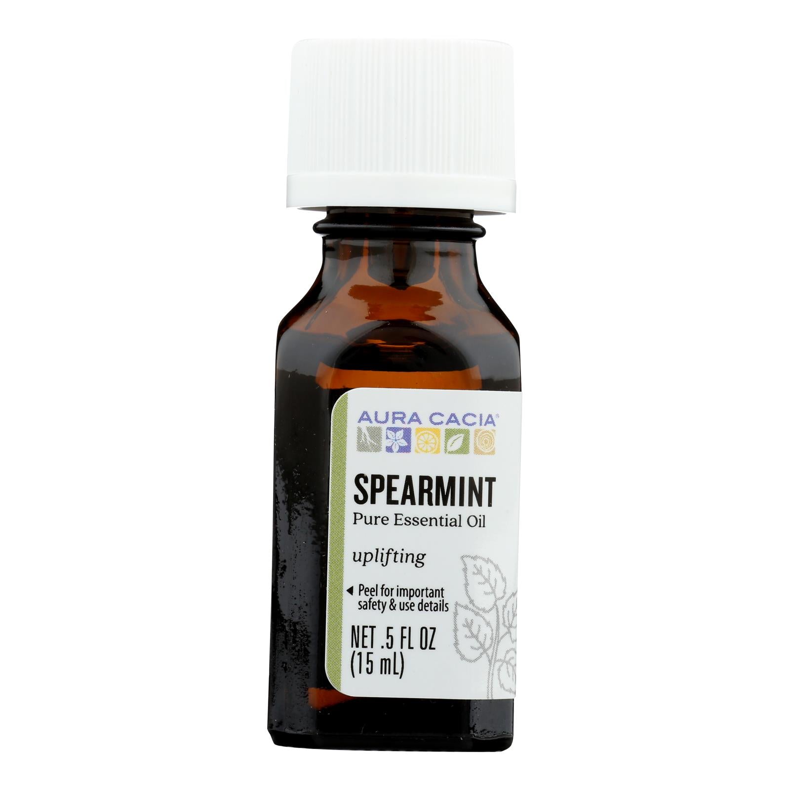 Aura Cacia - Essential Oil Spearmint - 0.5 Fl Oz - GreatEagleInc