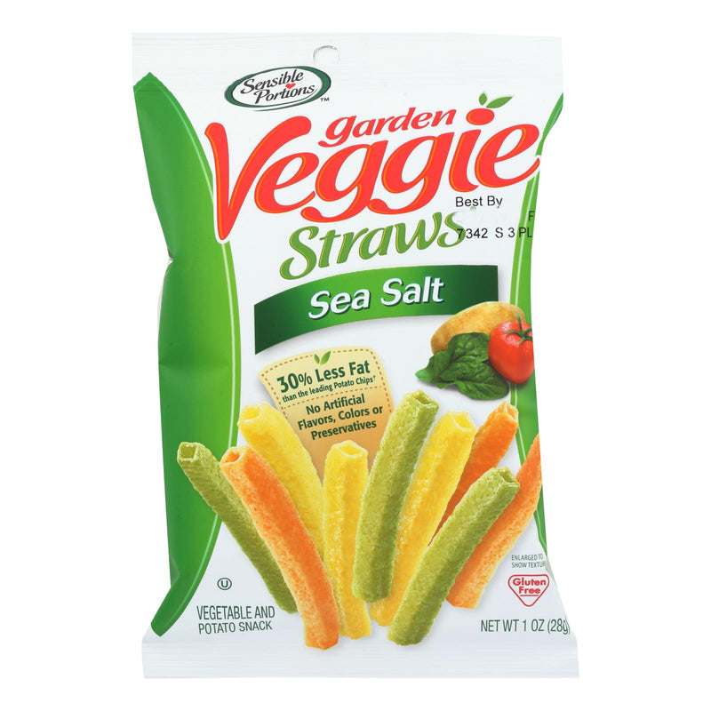 Sensible Portions Garden Veggie Straws - Sea Salt - Case Of 24 - 1 Oz.