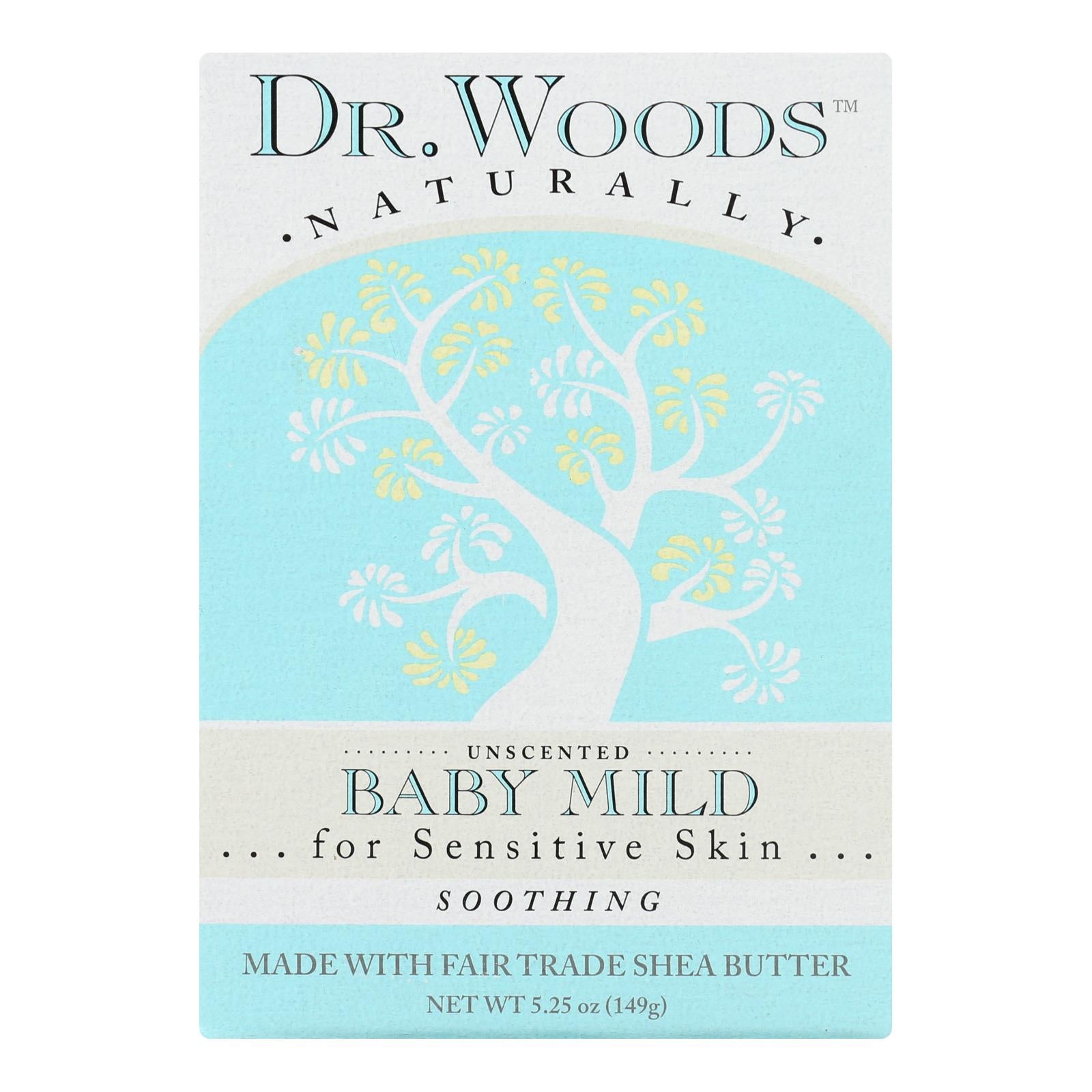 Dr. Woods Bar Soap Baby Mild Unscented - 5.25 Oz - GreatEagleInc
