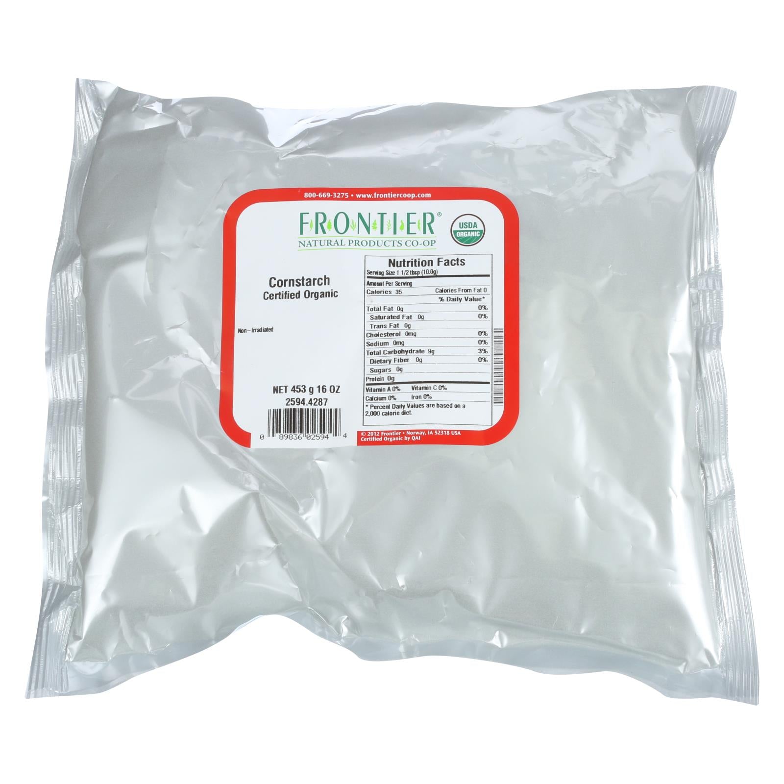 Frontier Herb Cornstarch - Organic - Bulk - 1 Lb - GreatEagleInc