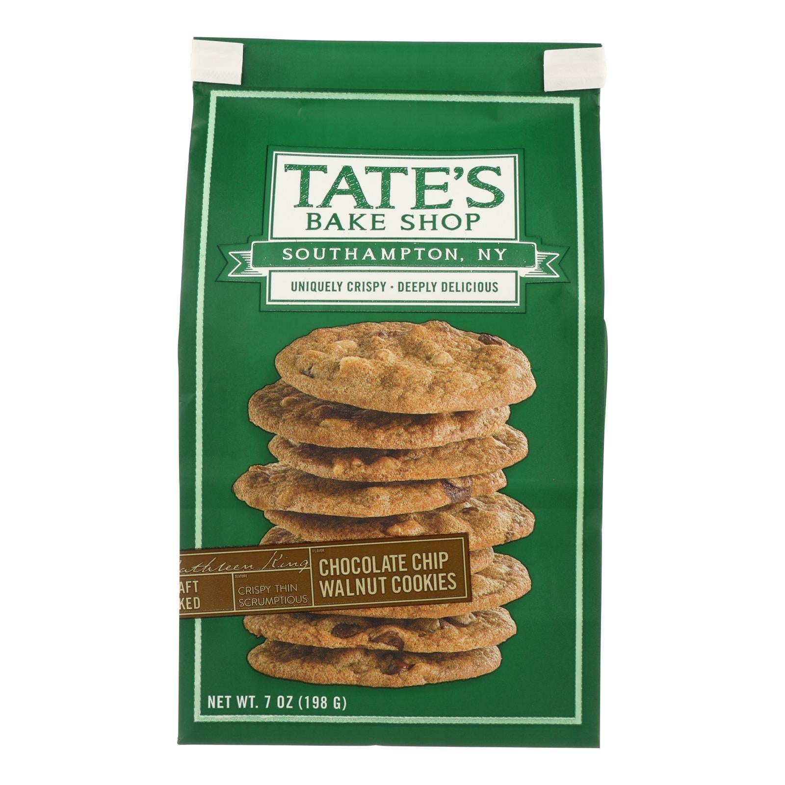 Tate's Bake Shop Chocolate Chip Walnut Cookies - Case Of 12 - 7 Oz. - GreatEagleInc