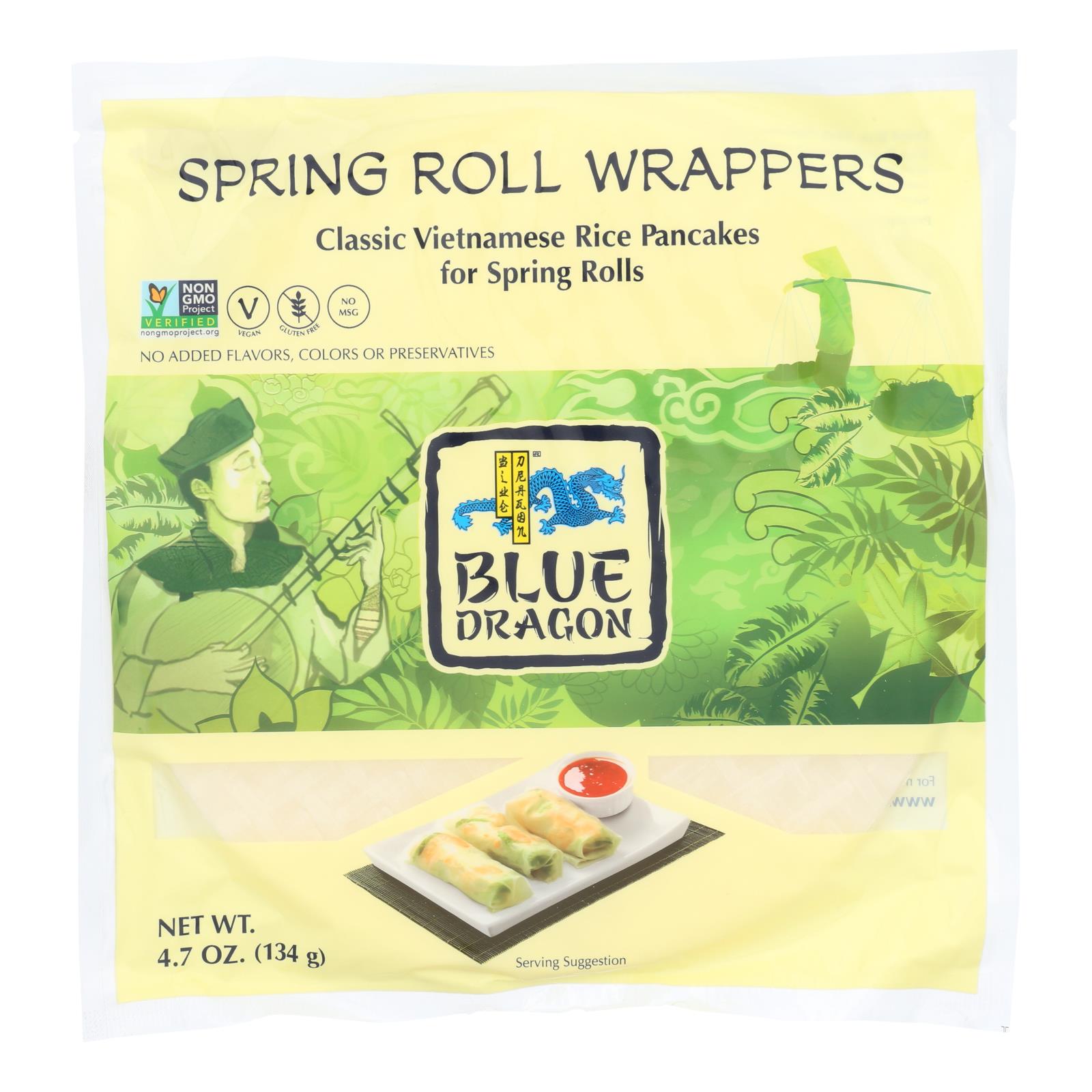 Blue Dragon - Wrappers - Spring Roll - Case Of 12 - 4.7 Oz - GreatEagleInc