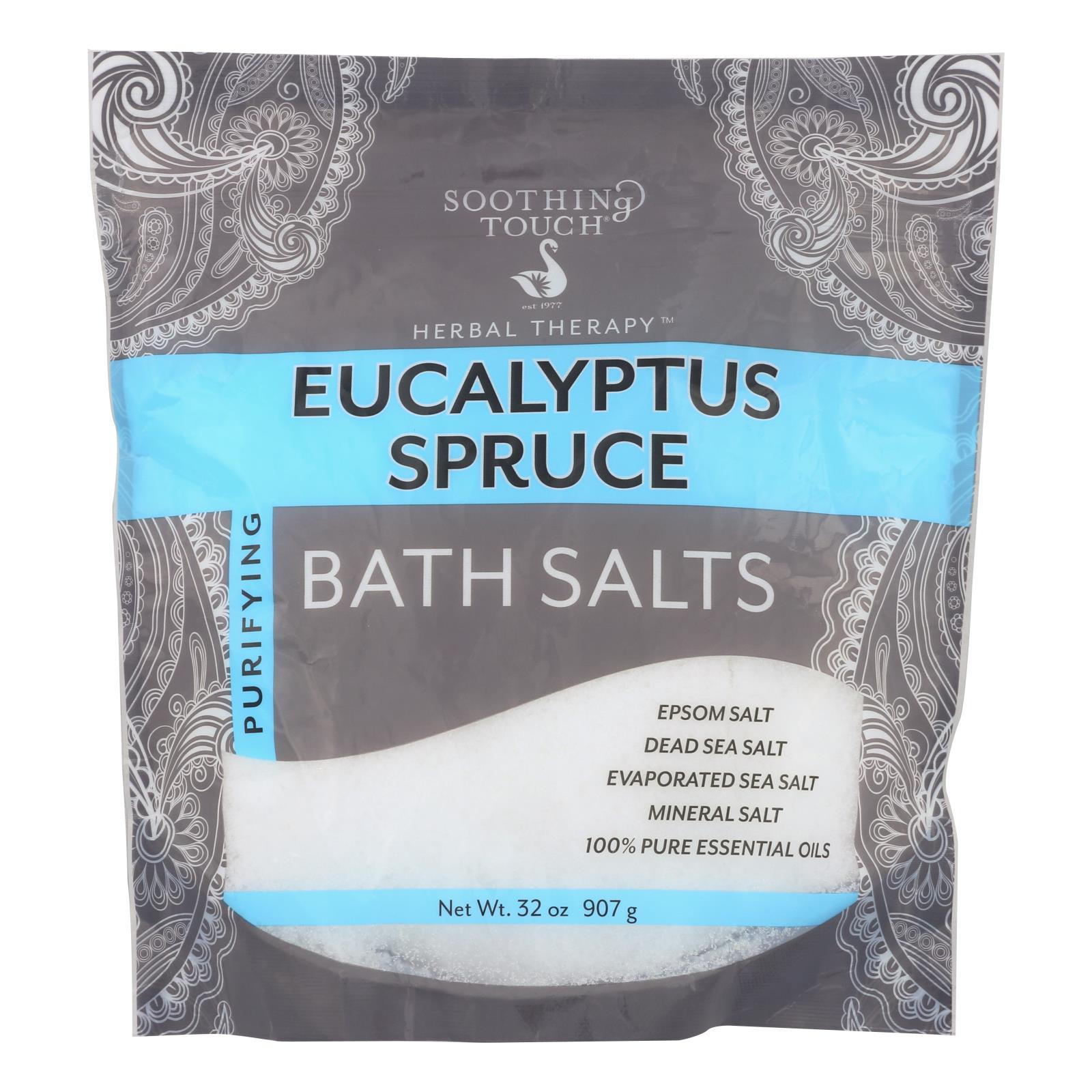 Soothing Touch Bath Salts - Eucalyptus Spruce - 32 Oz - GreatEagleInc