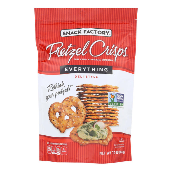 Pretzel Crisp Pretzel Crisps - Everything - Case Of 12 - 7.2 Oz. - GreatEagleInc