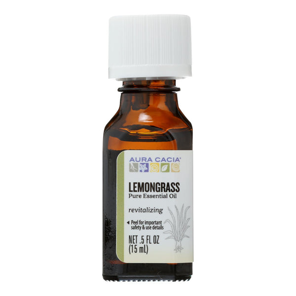 Aura Cacia - Pure Essential Oil Lemongrass - 0.5 Fl Oz - GreatEagleInc