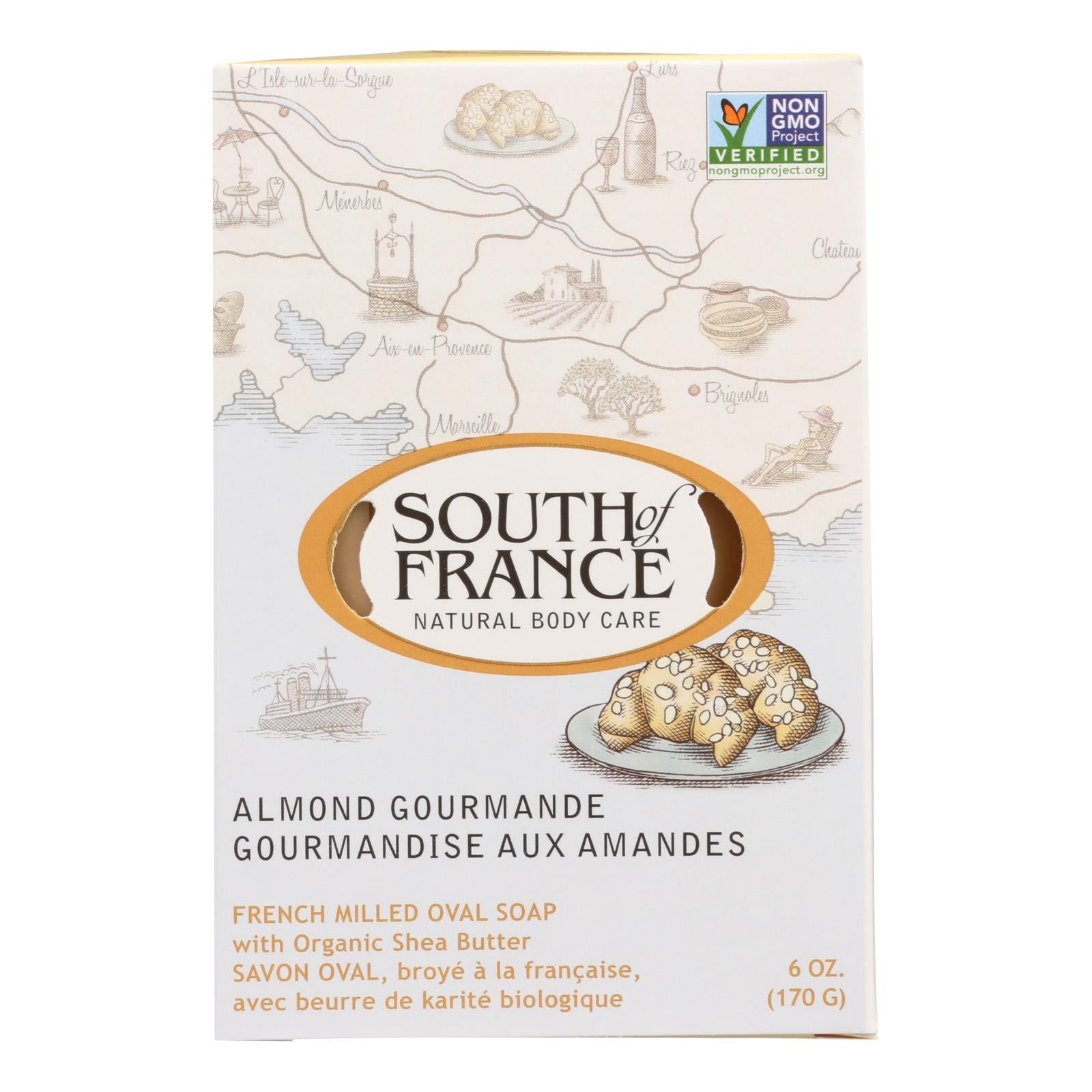 South Of France Bar Soap - Almond Gourmand - 6 Oz - 1 Each - GreatEagleInc