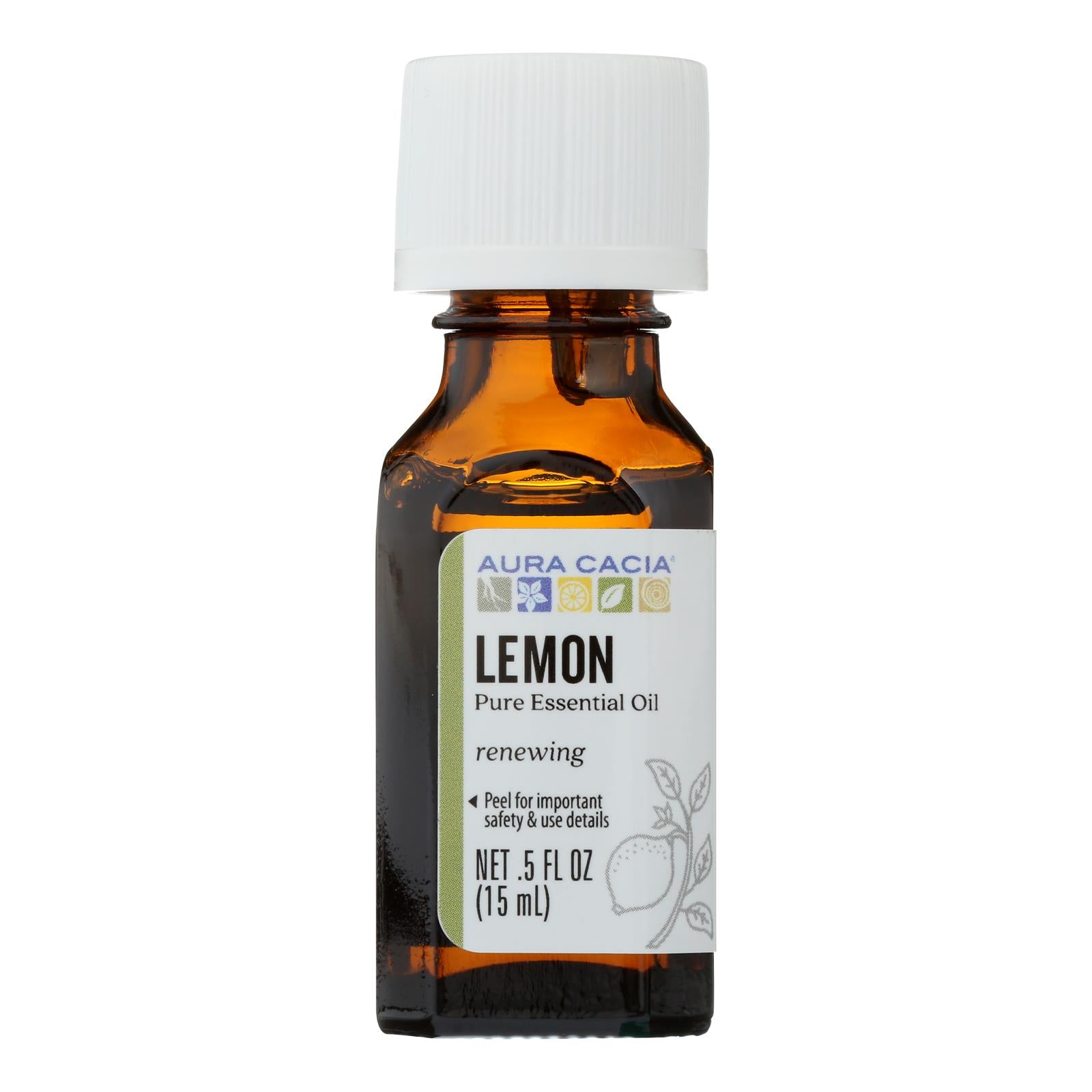 Aura Cacia - Essential Oil - Lemon - 0.5 Fl Oz - GreatEagleInc