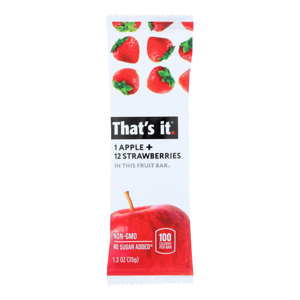 That's It Fruit Bar - Apple And Strawberry - Case Of 12 - 1.2 Oz - GreatEagleInc
