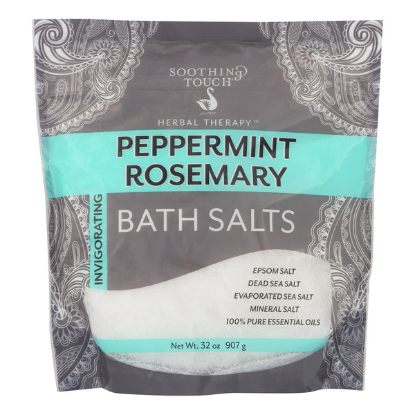 Soothing Touch Bath Salts - Peppermint Rosemary - 32 Oz - GreatEagleInc