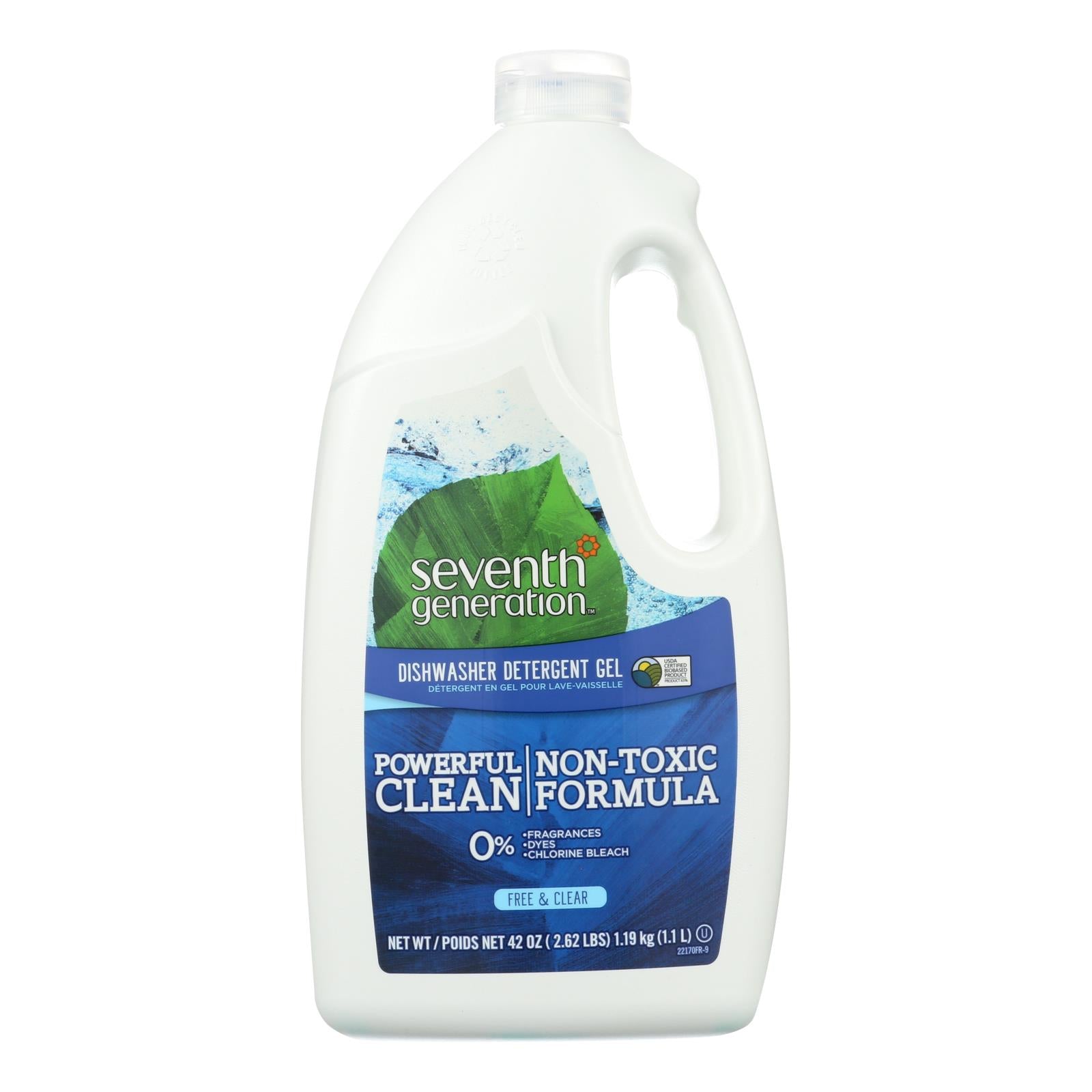 Seventh Generation Auto Dishwasher Gel - Free And Clear - Case Of 6 - 42 Fl Oz. - GreatEagleInc