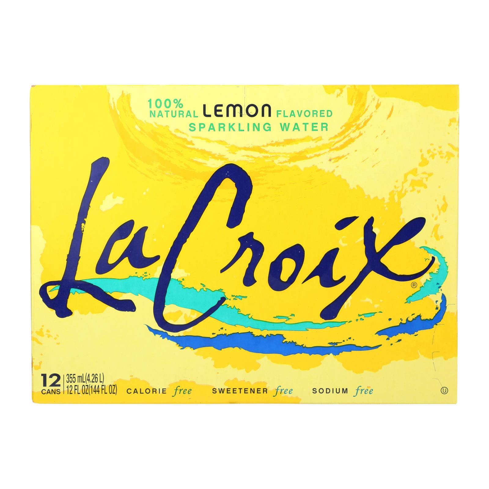 Lacroix Sparkling Water - Lemon - Case Of 2 - 12 Fl Oz. - GreatEagleInc
