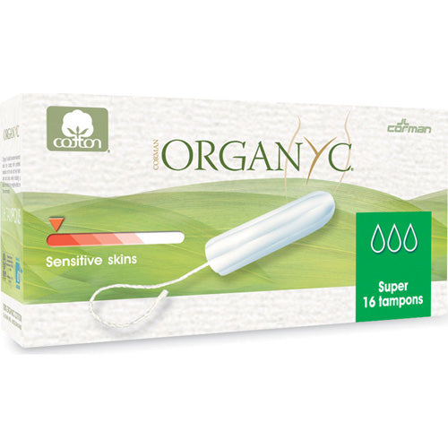 Organyc Tampons - 100 Percent Organic Cotton - Super - Non Applictr - 16 Ct - GreatEagleInc
