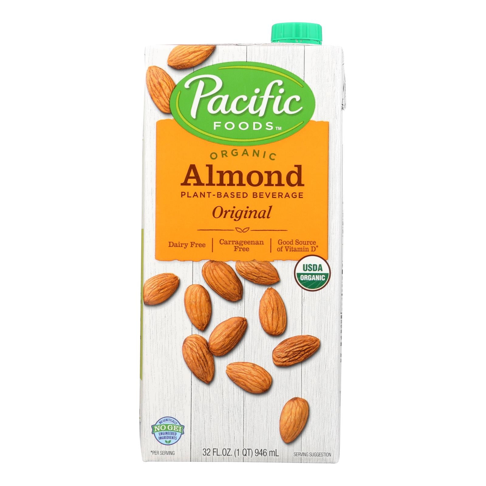 Pacific Natural Foods Almond - Non Dairy - Case Of 12 - 32 Fl Oz. - GreatEagleInc