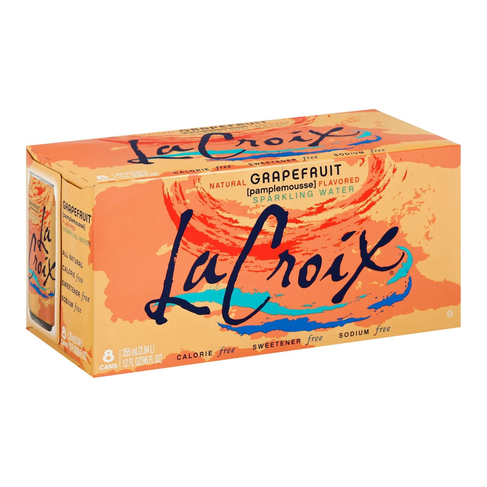 Lacroix Sparkling Water - Grapefruit Water - Case Of 3 - 12 Fl Oz. - GreatEagleInc