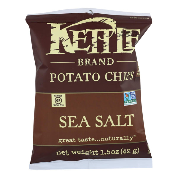 Kettle Brand Potato Chips - Sea Salt - 1.5 Oz - Case Of 24 - GreatEagleInc