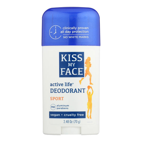 Kiss My Face Deodorant Active Life Sport Aluminum Free - 2.48 Oz - Eco-Friendly Home & Grocery