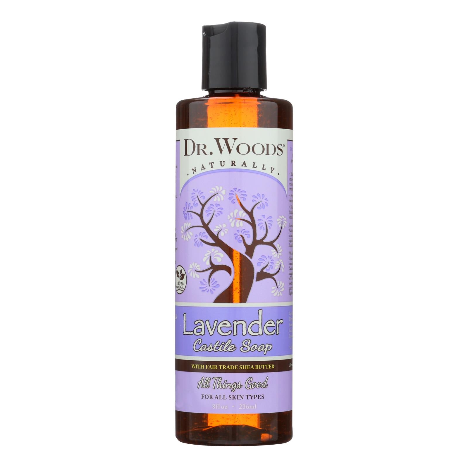 Dr. Woods Shea Vision Pure Castile Soap Lavender With Organic Shea Butter - 8 Fl Oz - Eco-Friendly Home & Grocery