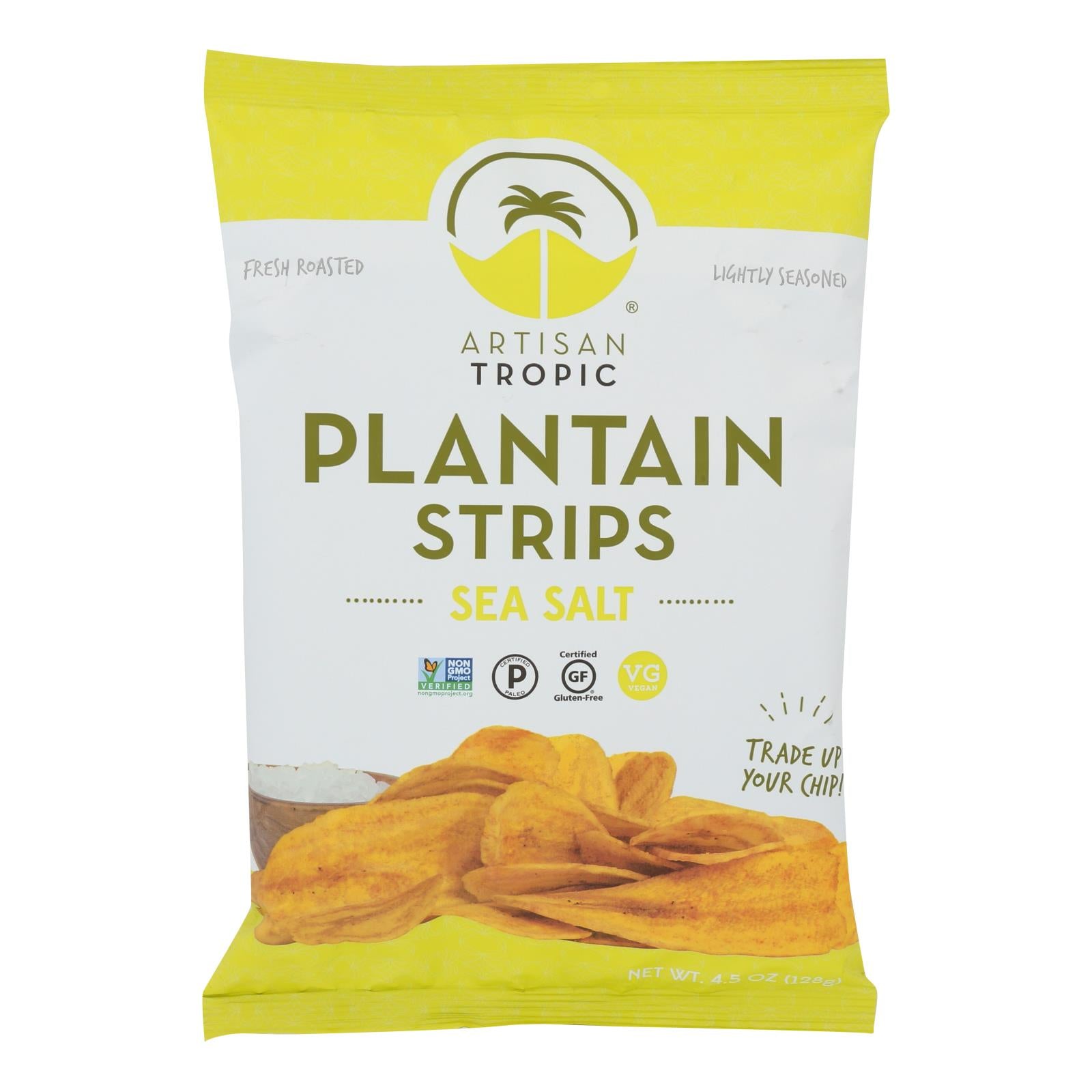 Artisan Tropic Plantain Strips - With Sea Salt - Case Of 12 - 4.5 Oz. - GreatEagleInc