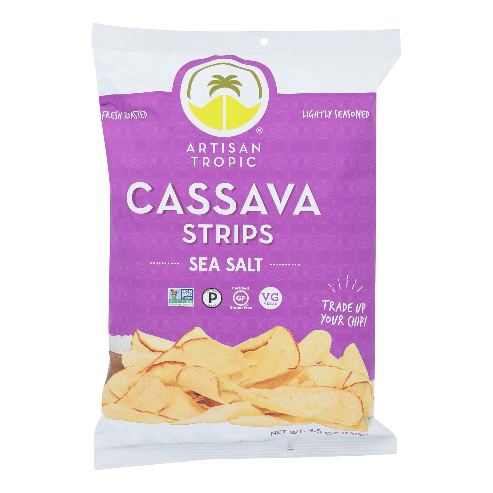Artisan Tropic Cassava Strips - Sea Salt - Case Of 12 - 4.5 Oz. - GreatEagleInc