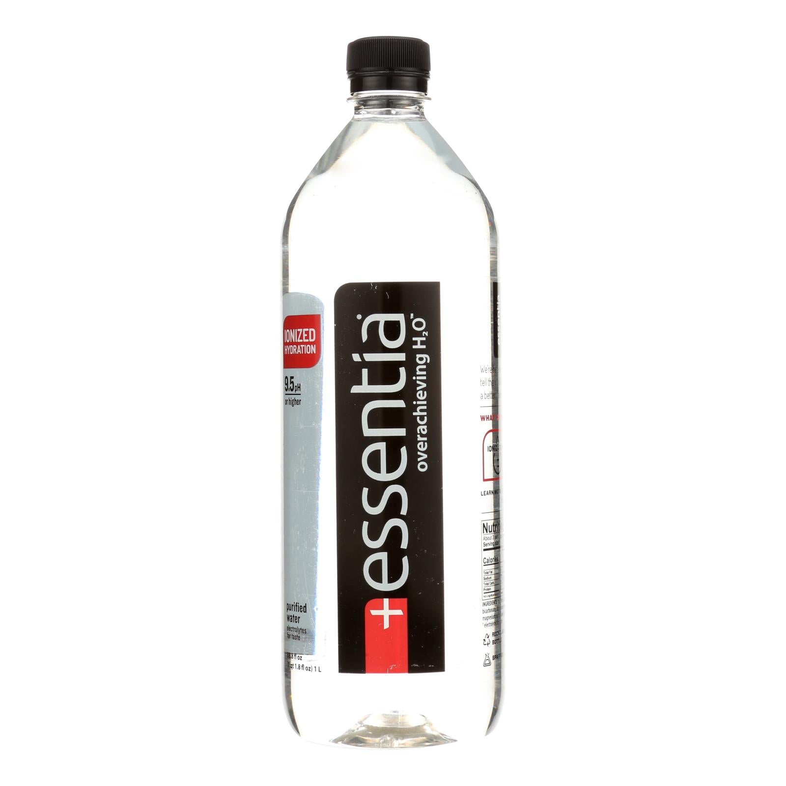 Essentia Hydration Perfected Drinking Water - 9.5 Ph. - Case Of 12 - 1 Liter - GreatEagleInc