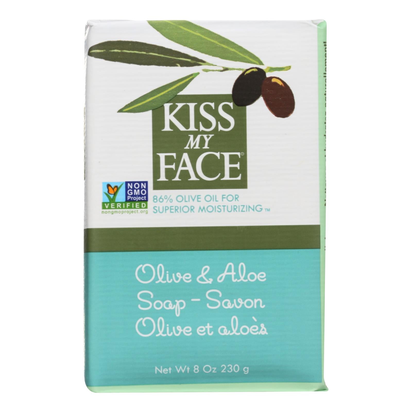 Kiss My Face Bar Soap Olive And Aloe - 8 Oz - GreatEagleInc