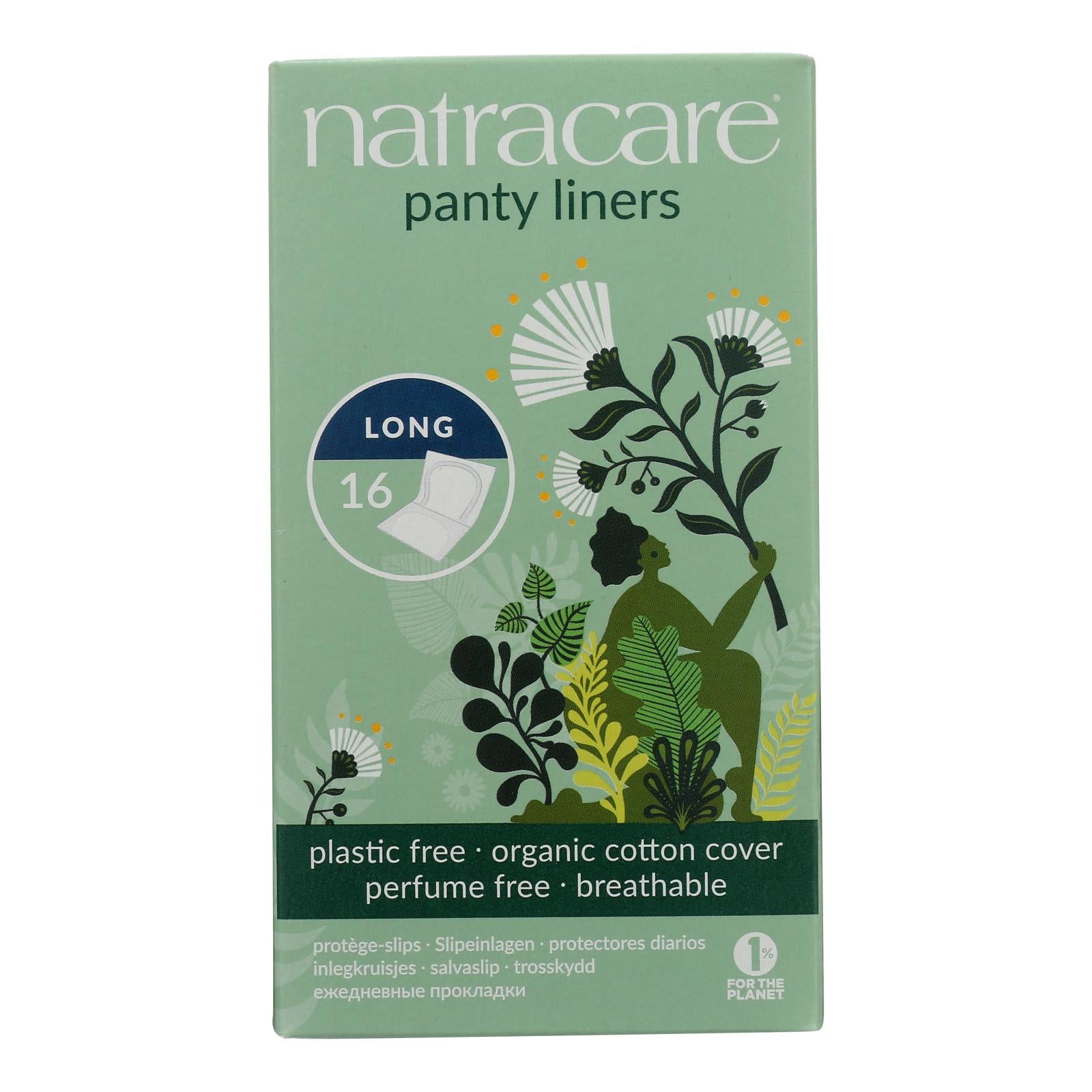 Natracare Panty Liners - Long - Wrapped - 16 Count - GreatEagleInc