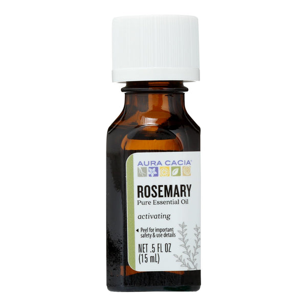 Aura Cacia - Pure Essential Oil Rosemary - 0.5 Fl Oz - Eco-Friendly Home & Grocery