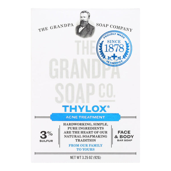 Grandpa's Thylox Acne Treatment Bar Soap With Sulfur - 3.25 Oz - Eco-Friendly Home & Grocery