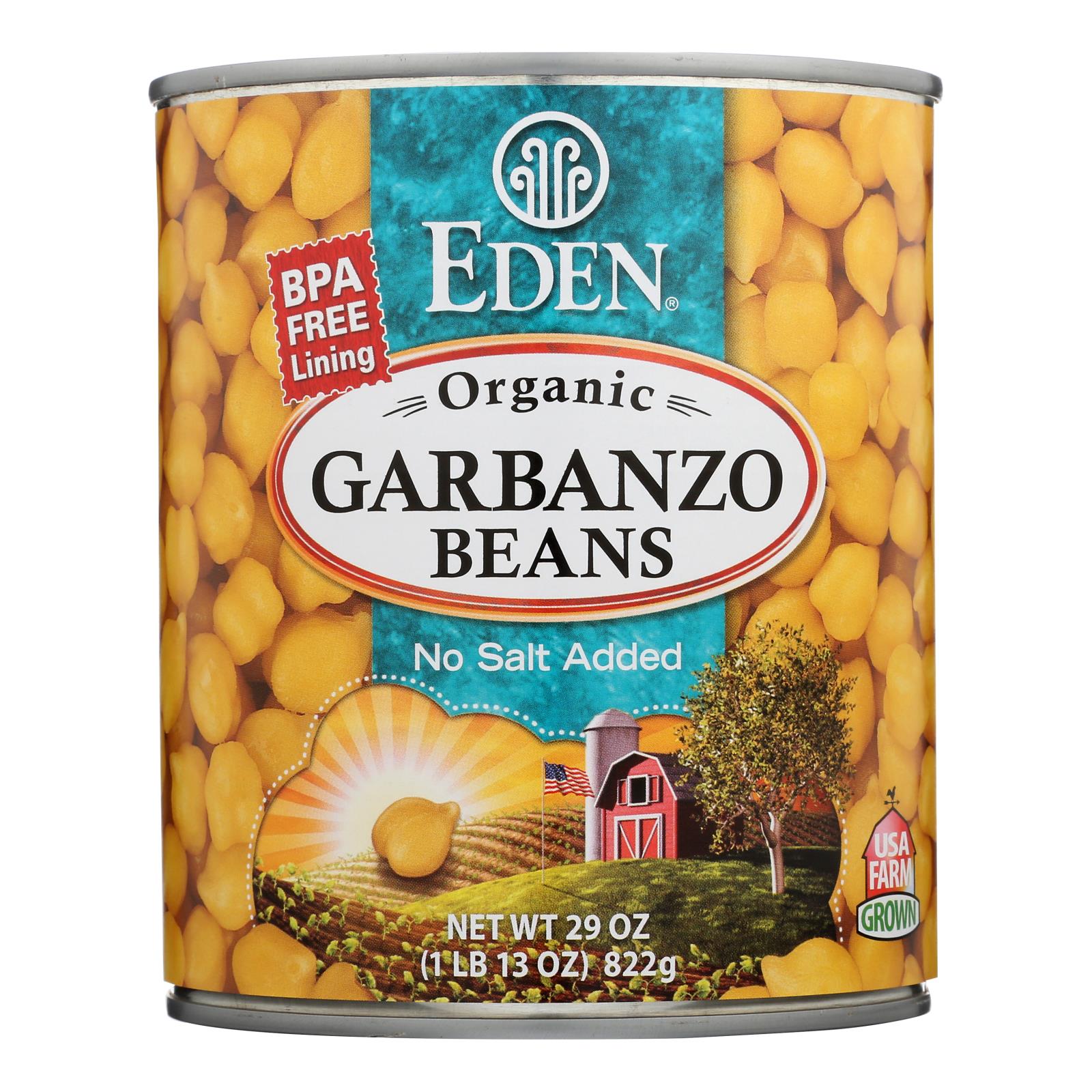 Eden Foods Organic Garbanzo Beans - Case Of 12 - 29 Oz. - GreatEagleInc