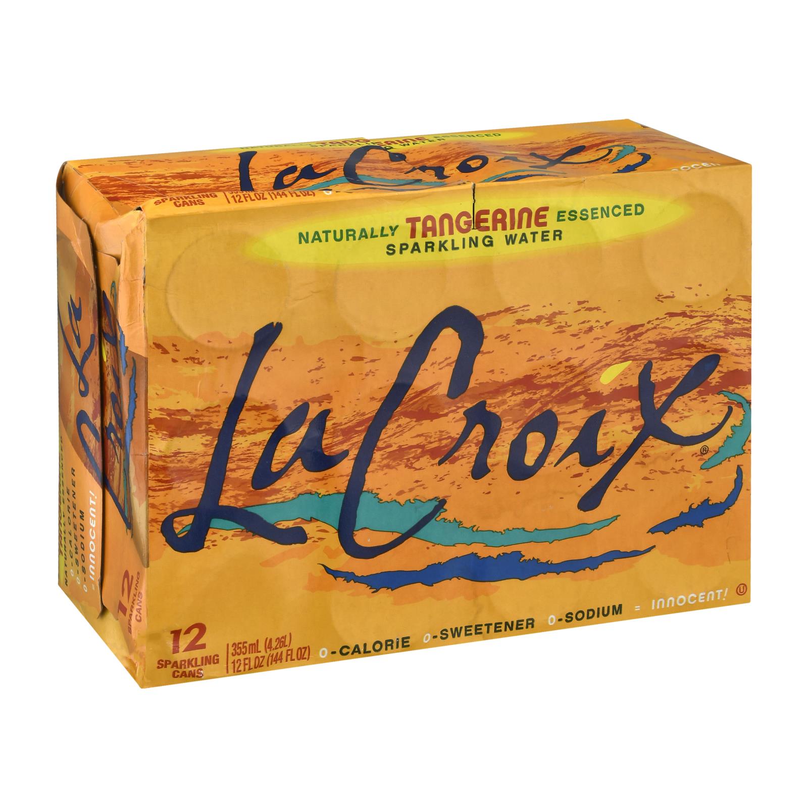 Lacroix Sparkling Water - Tangerine - Case Of 2 - 12/12 Fl Oz - GreatEagleInc