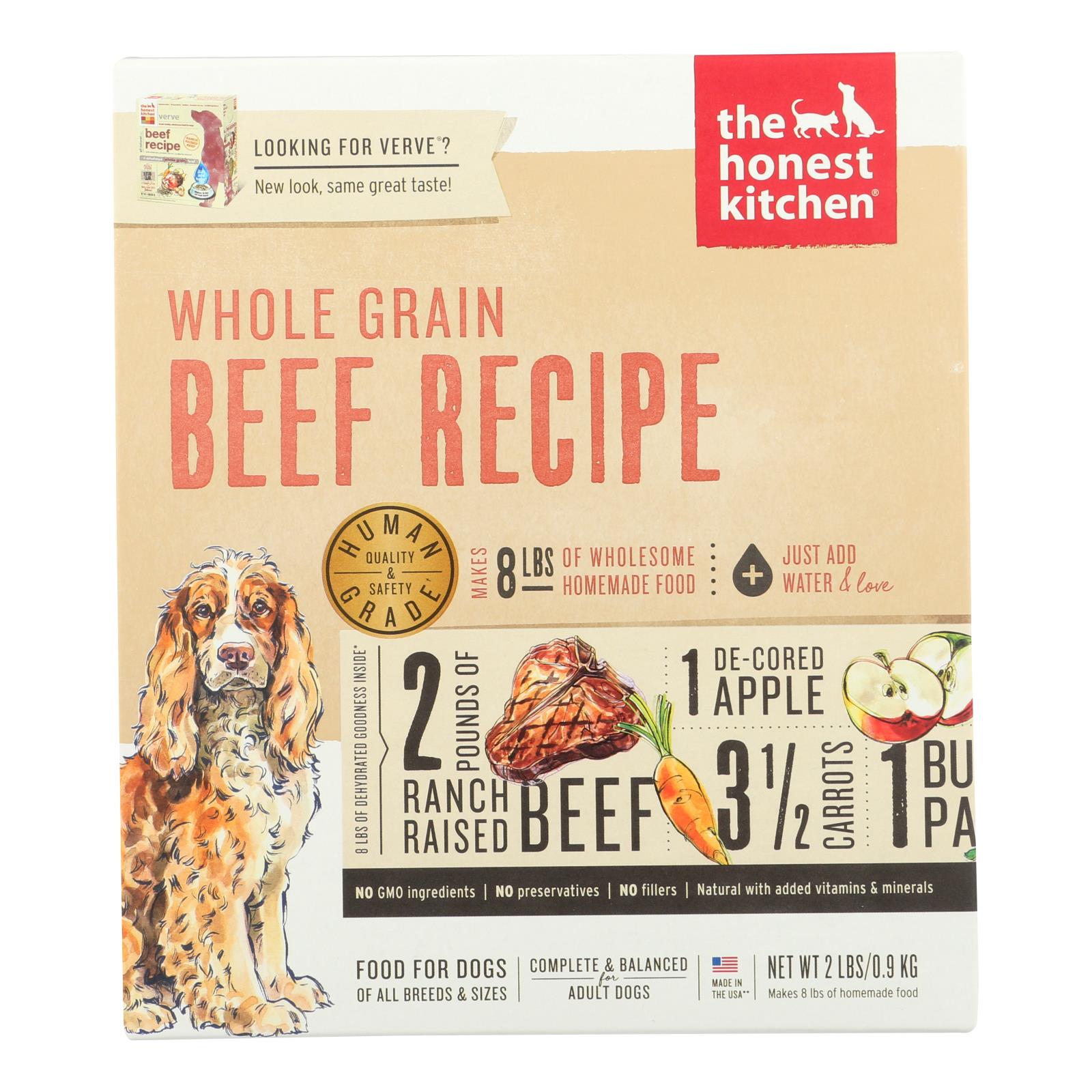 The Honest Kitchen - Dog Food - Whole Grain Beef Recipe - Case Of 6 - 2 Lb. - GreatEagleInc