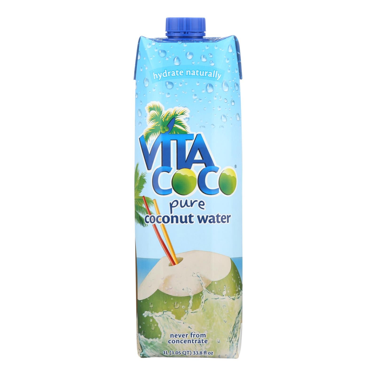 Vita Coco Coconut Water - Pure - Case Of 12 - 1 Liter - GreatEagleInc